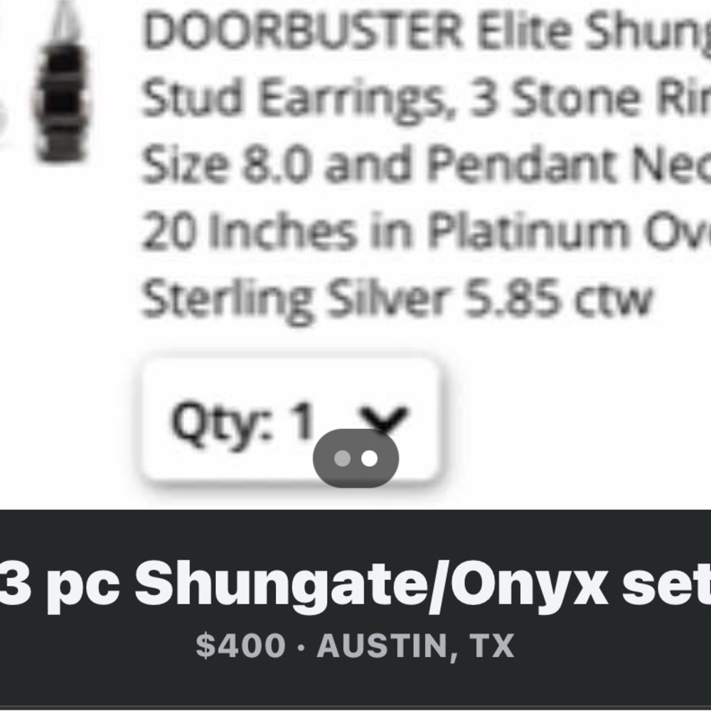 3 Piece Shungite/Onyx Jewelry Set